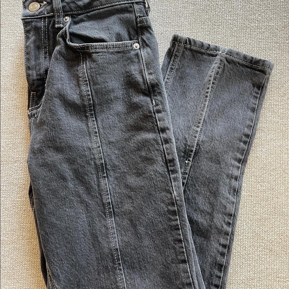 TOPSHOP high rise split end jeans